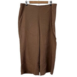 J. Jill Style 218731 Mahogany Brown Wide Leg Modal Cropped Pants Size XL Women’s